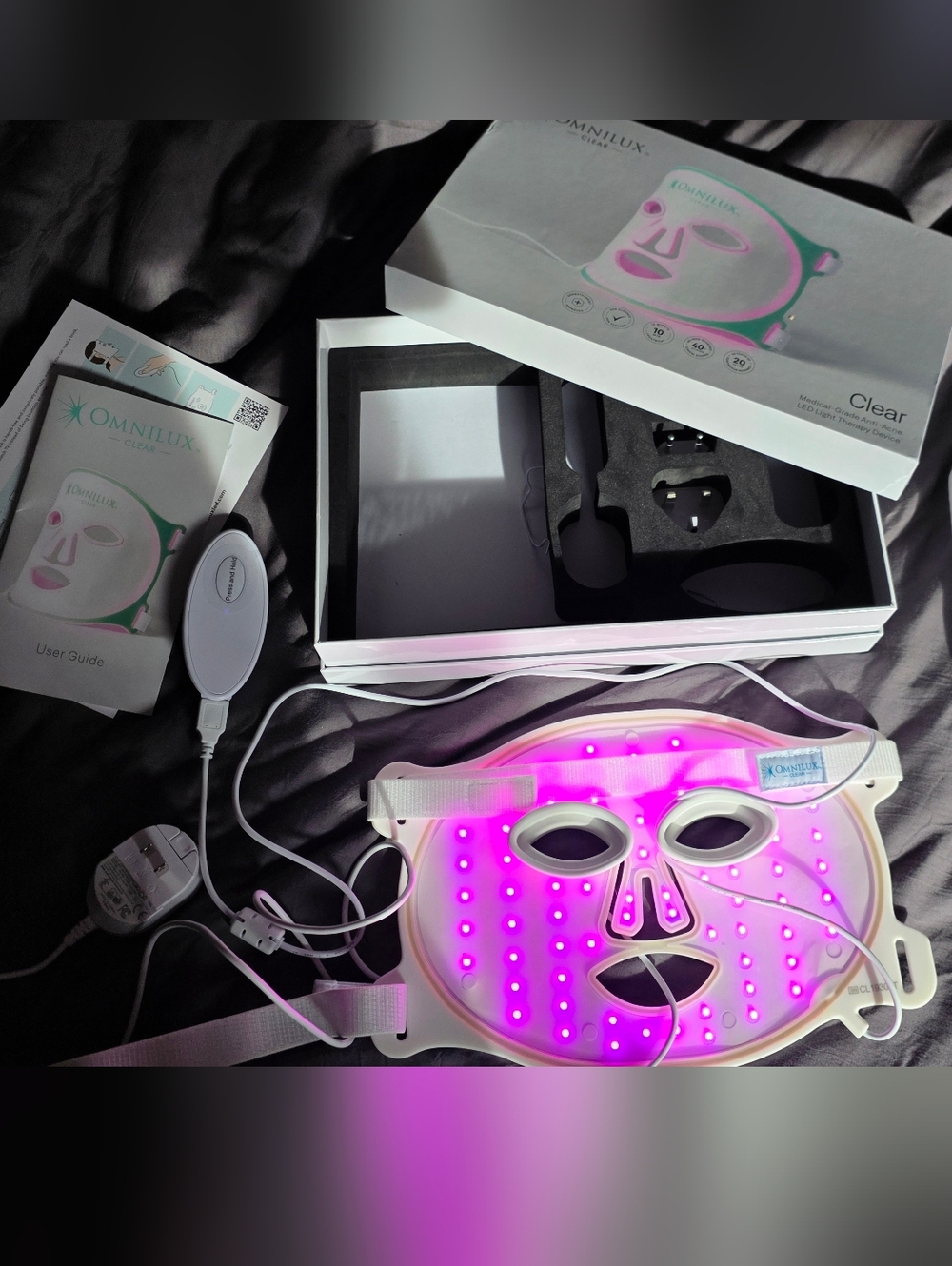 Omnilux Clear LED Acne Therapy Mask FDA-Cleared Blue + Red Light Therapy Mask - Picture 13 of 13